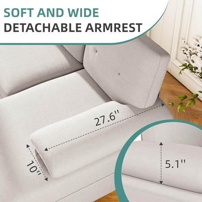 Sectional Sofa Couches for Living Room, U Shaped Sofa Living Room Furniture Sets, 4 Seat U Shaped Sofa Sectional Couch with Chaise, Beige - Loft&Timber