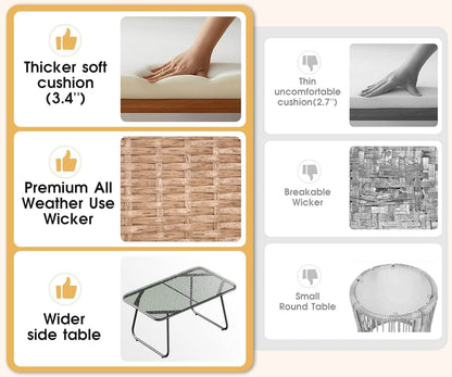 L-Shaped Outdoor Loveseat Sectional - Loft&Timber