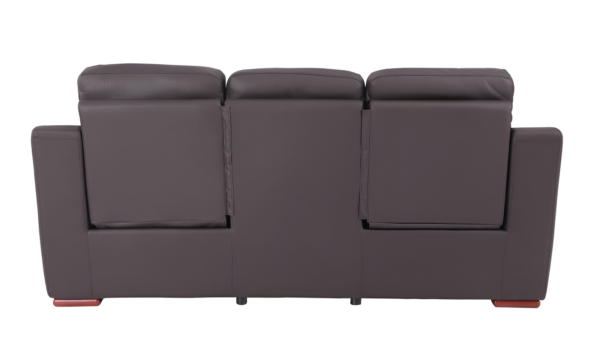 90" Brown Faux Leather Sofa-5