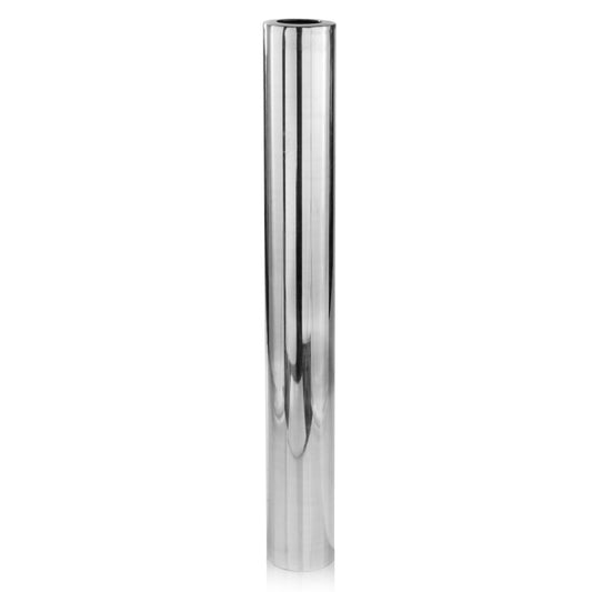 48" Silver Cylinder Aluminum Floor Vase - Loft&Timber