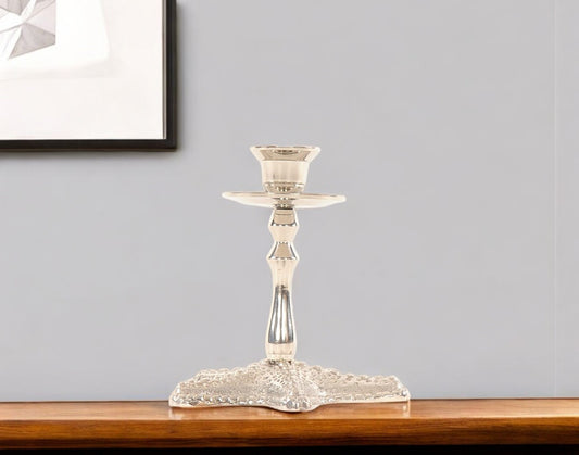 5" Silver Brass Starfish Tabletop Candle Holder - Loft&Timber