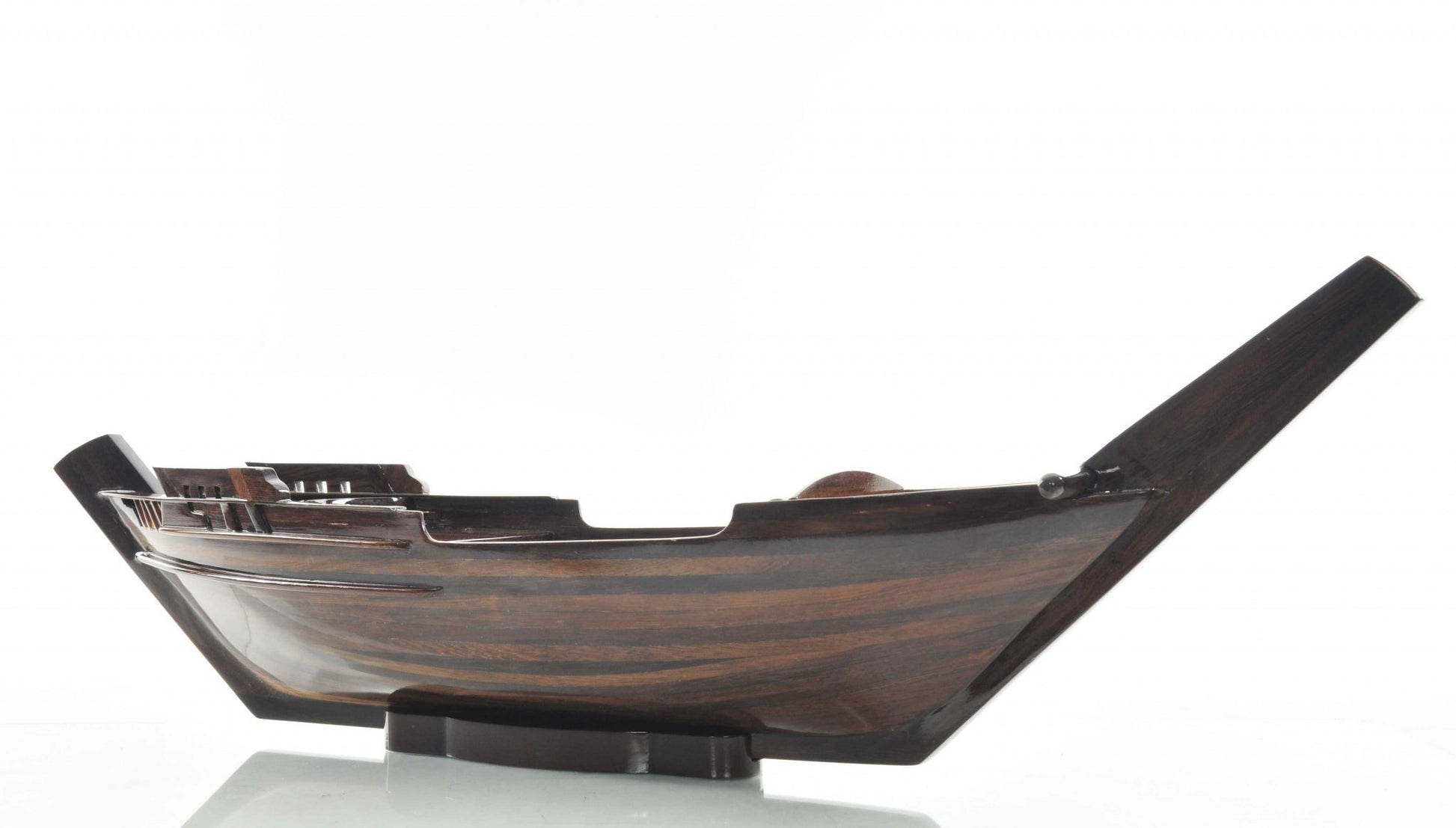 6" Dark Brown Novelty Wood Serving Tray With Handles - Loft&Timber