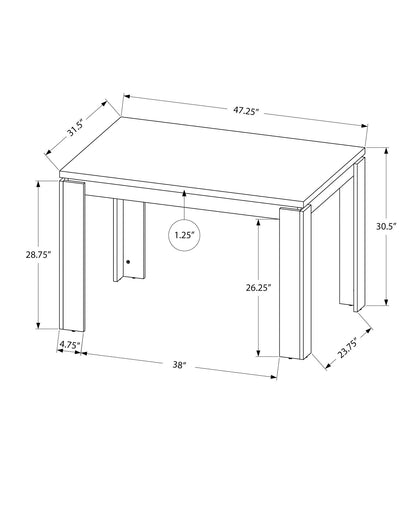 47" Black Dining Table - Loft&Timber