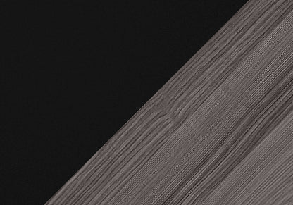 Set of Three 36" Gray And Black Wood Coffee Table With Shelf - Loft&Timber