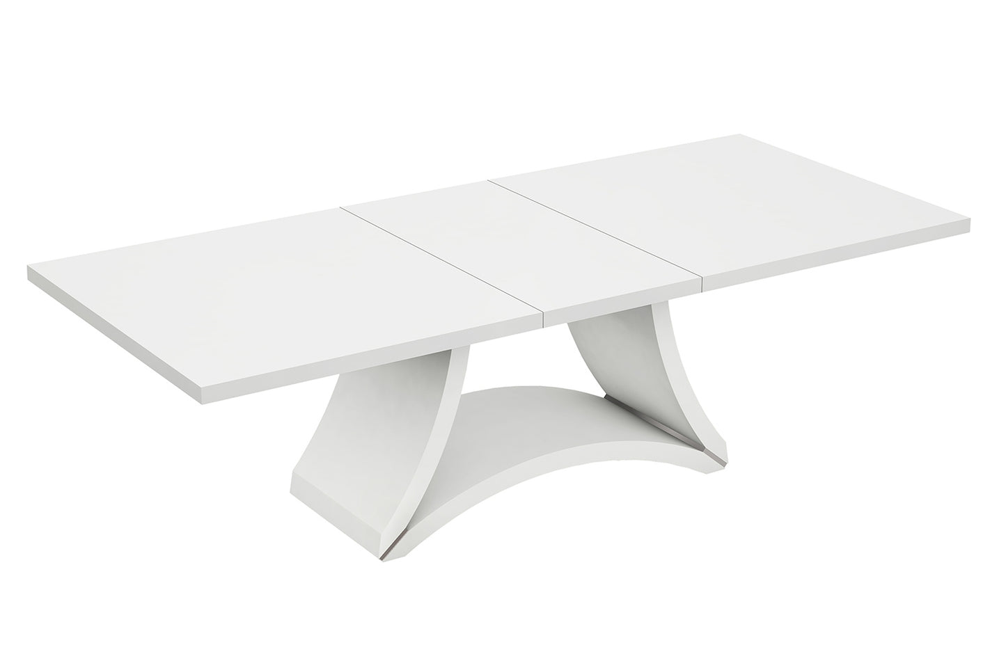 98" White Solid Manufactured Wood Dining Table - Loft&Timber