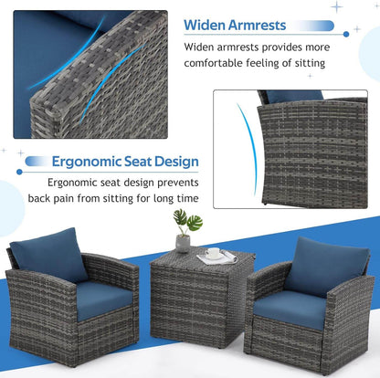 Seven Piece Outdoor Patio Furniture Set with Storage - Loft&Timber