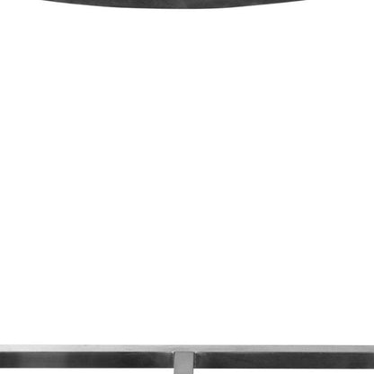 28" Brown And Silver Stainless Steel Low Back Bar Height Bar Chair - Loft&Timber