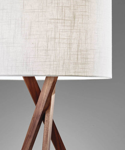 Tripod Leg Walnut Wood Table Lamp - Loft&Timber
