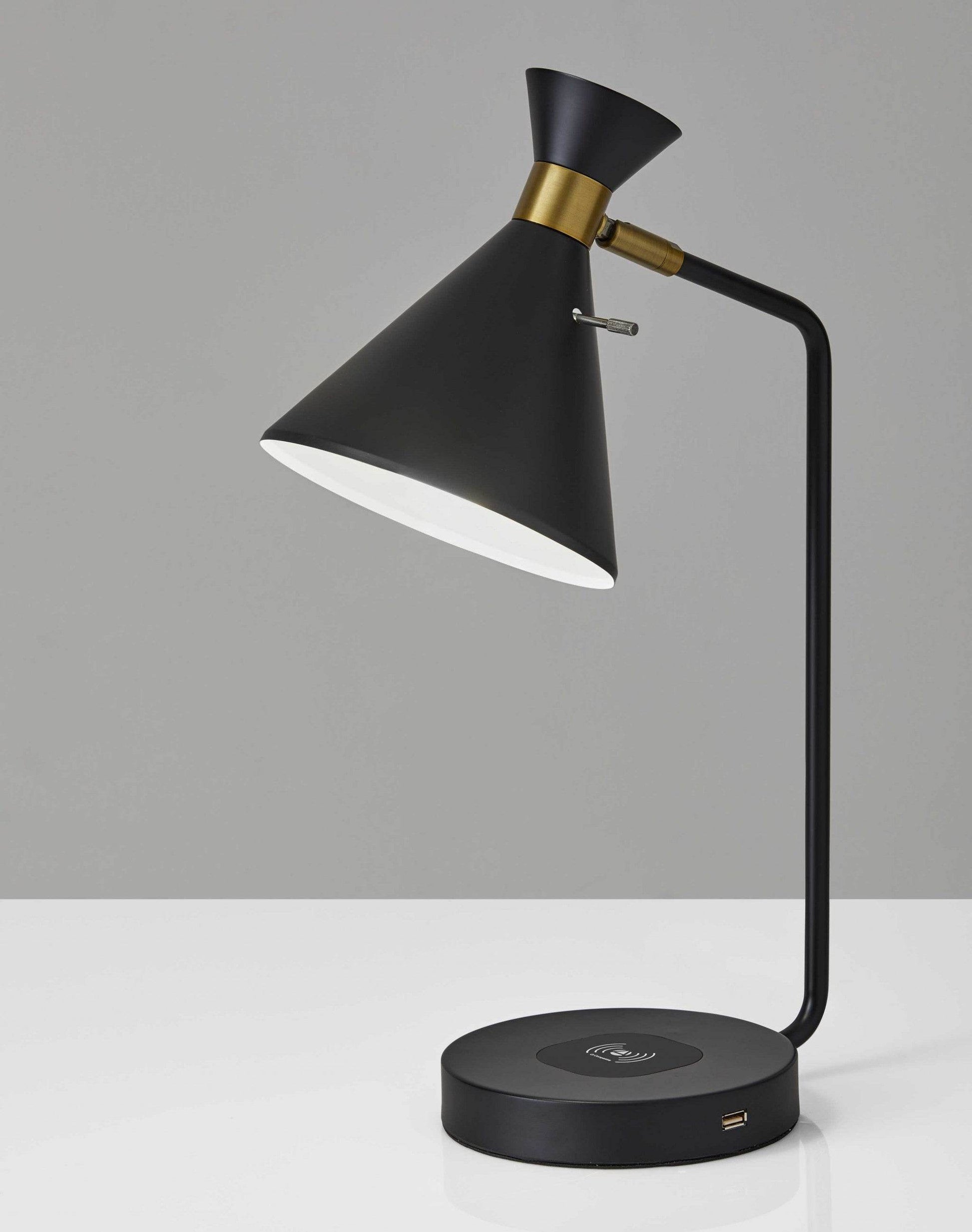 Asymmetrical Diabolo Black Metal Desk Lamp - Loft&Timber