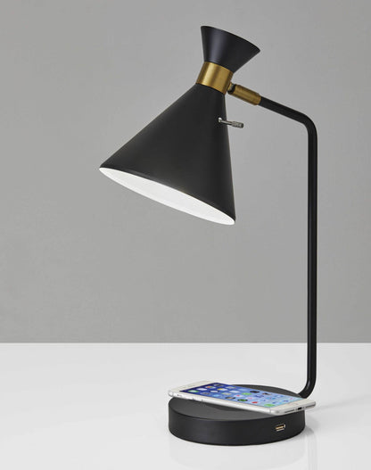 Asymmetrical Diabolo Black Metal Desk Lamp - Loft&Timber