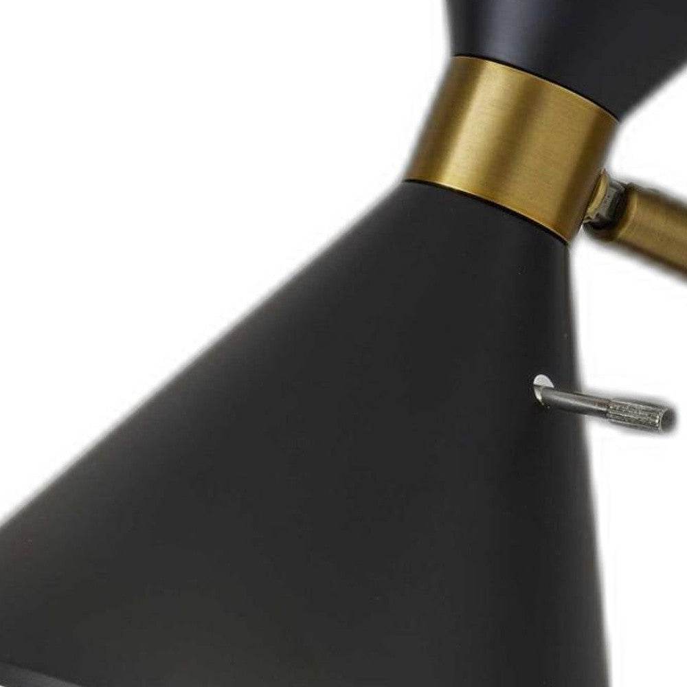 Asymmetrical Diabolo Black Metal Desk Lamp - Loft&Timber