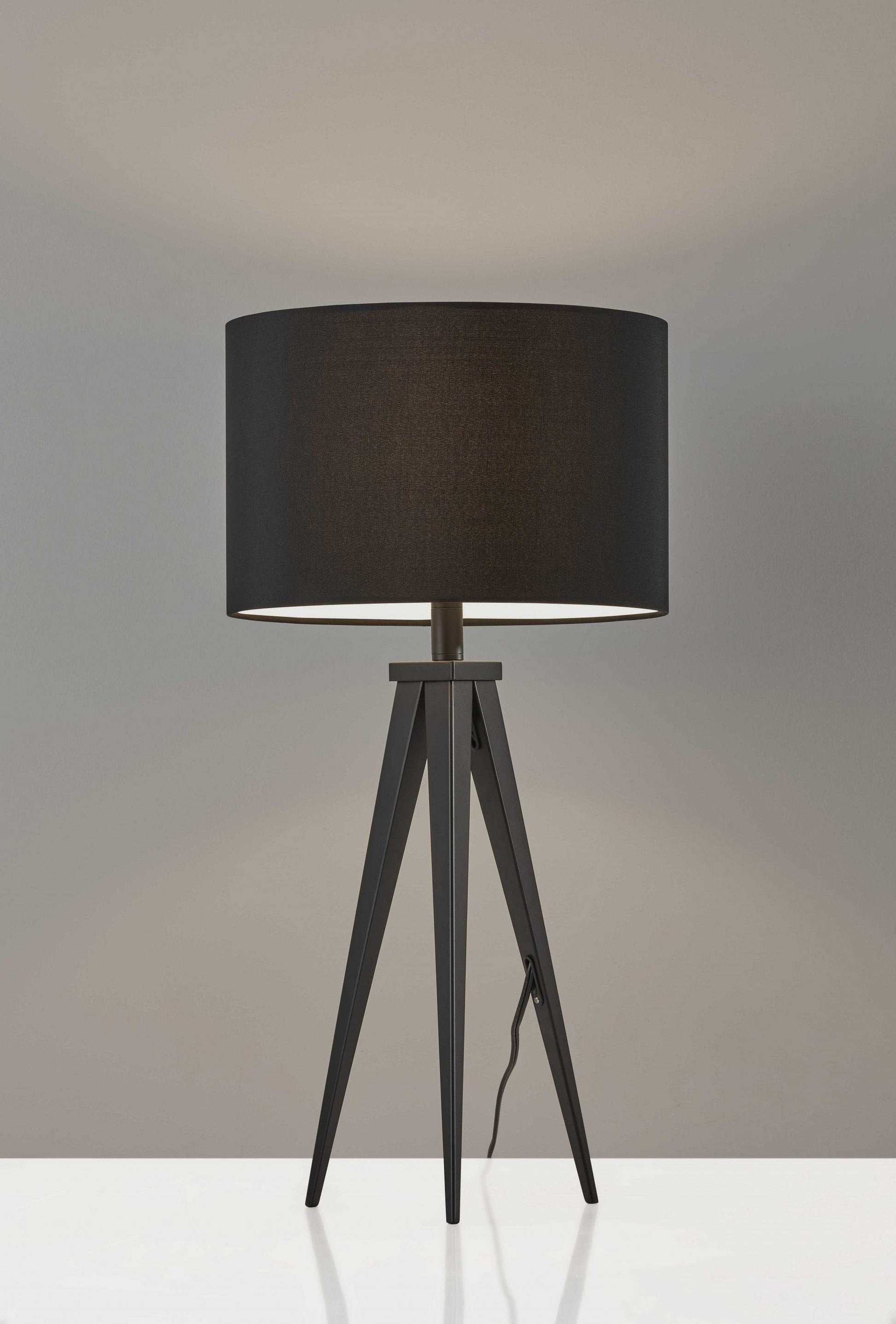 Treble Black Metal Table Lamp - Loft&Timber