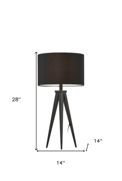 Treble Black Metal Table Lamp - Loft&Timber