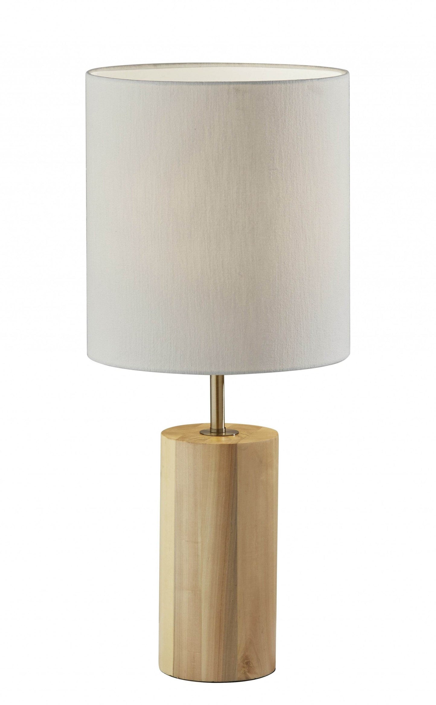 Natural Wood Circular Block Table Lamp - Loft&Timber