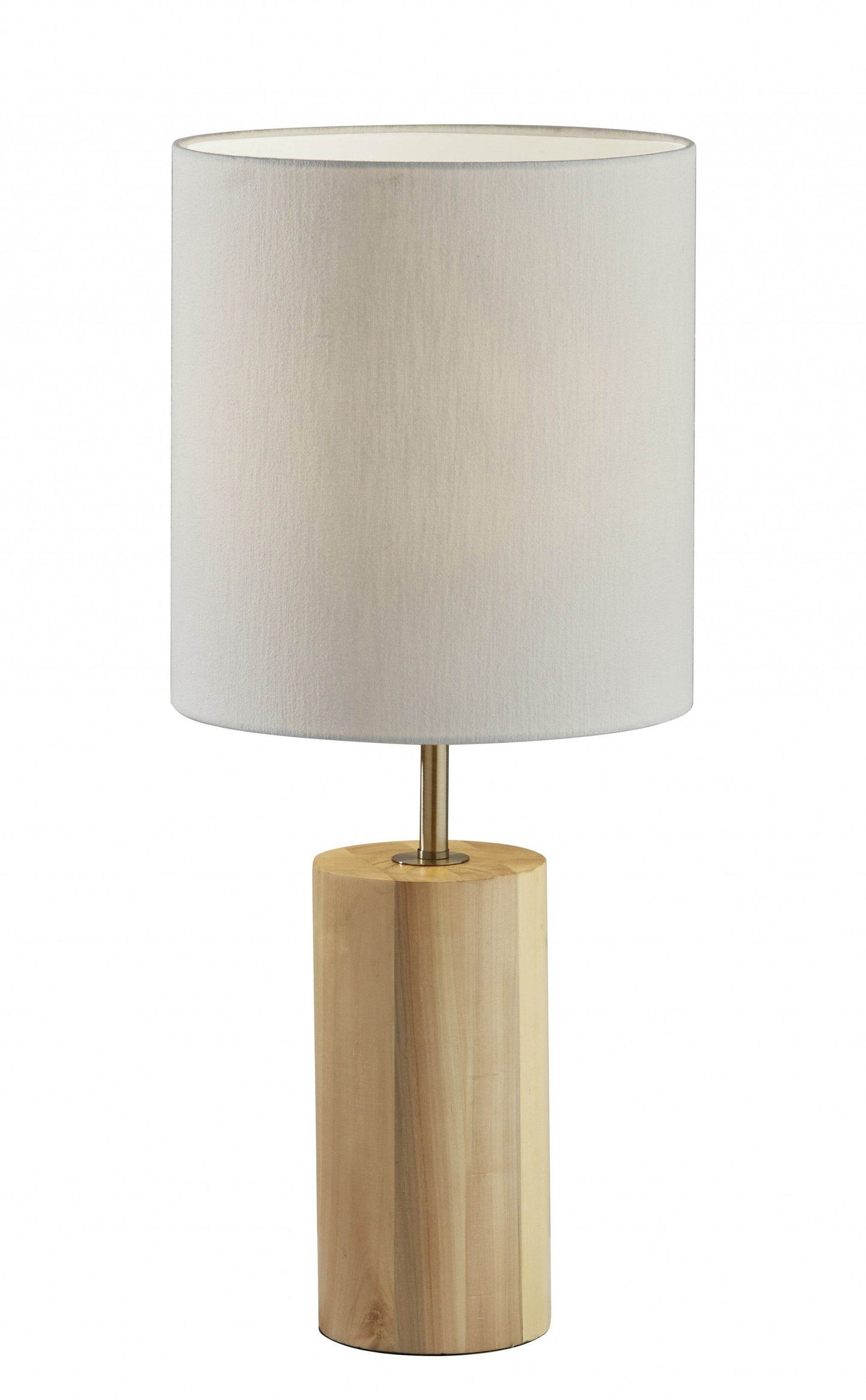 Natural Wood Circular Block Table Lamp - Loft&Timber