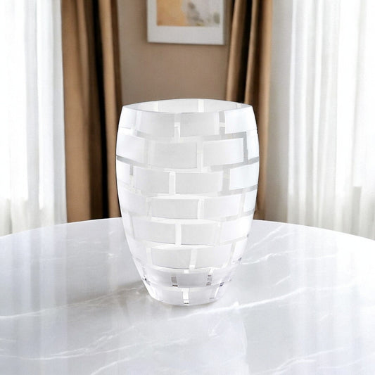 12" Clear Cylinder Lead Free Crystal Table Vase - Loft&Timber