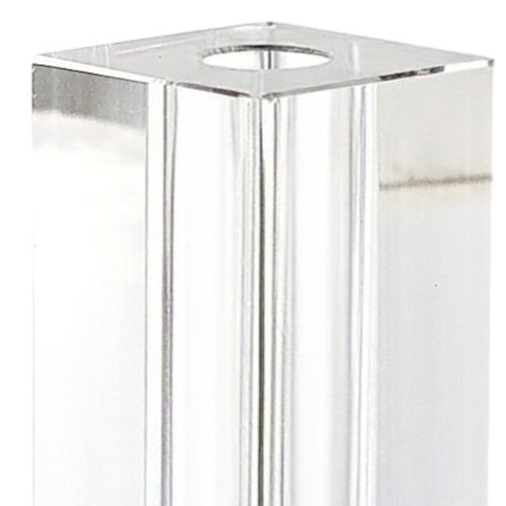 9" Clear Square Lead Free Crystal Table Vase - Loft&Timber