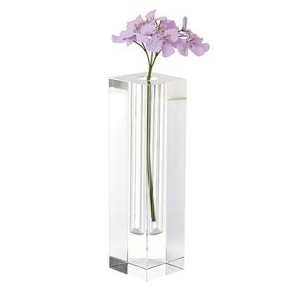 9" Clear Square Lead Free Crystal Table Vase - Loft&Timber