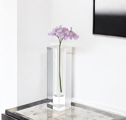 9" Clear Square Lead Free Crystal Table Vase - Loft&Timber