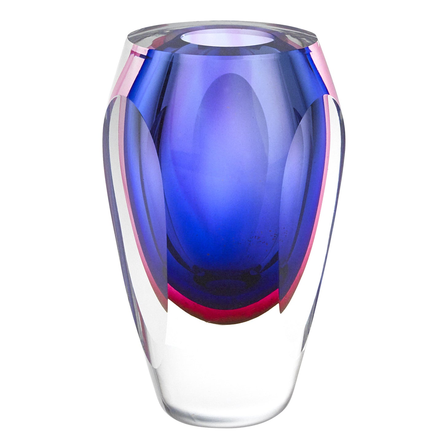 6" Clear And Purple Crystal Glass Table Vase - Loft&Timber