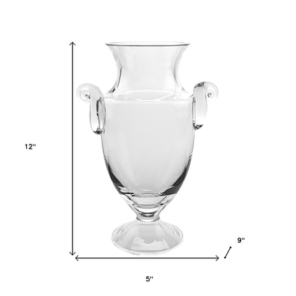 12" Clear Cylinder Lead Free Crystal Table Vase - Loft&Timber