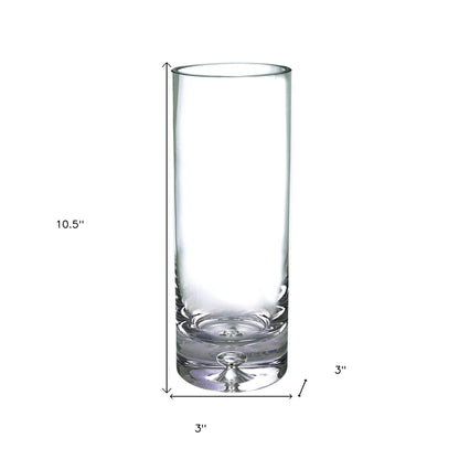 11" Clear Cylinder Crystal Table Vase - Loft&Timber