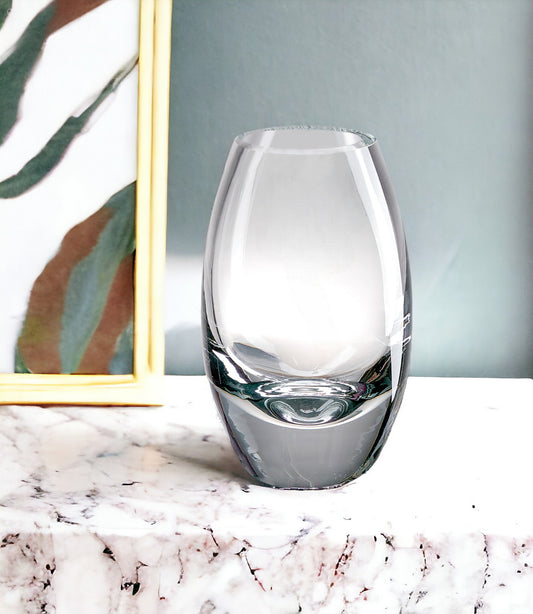 11" Clear Lead Free Crystal Oval Table Vase - Loft&Timber