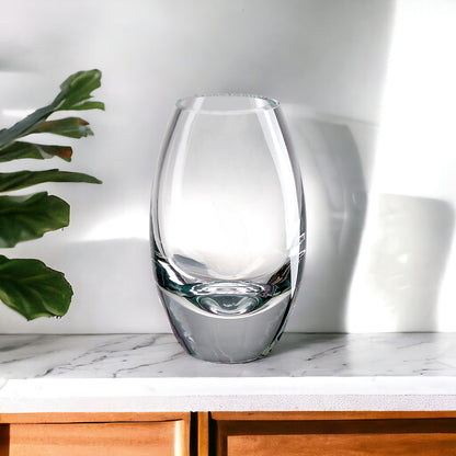 11" Clear Lead Free Crystal Oval Table Vase - Loft&Timber