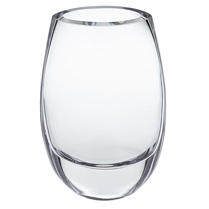 8" Clear Oval Crystal Glass Table Vase - Loft&Timber