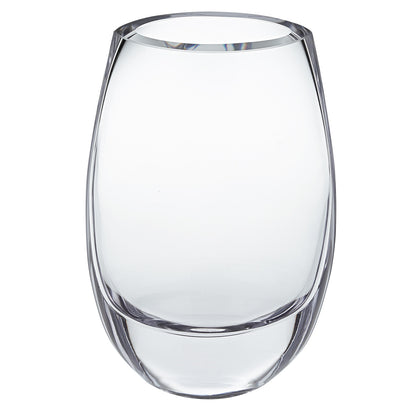 8" Clear Oval Crystal Glass Table Vase - Loft&Timber