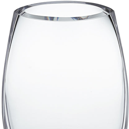 8" Clear Oval Crystal Glass Table Vase - Loft&Timber