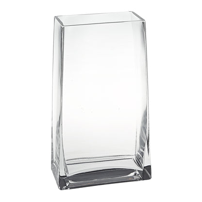 10" Clear Crystal Glass Rectangular Table Vase - Loft&Timber