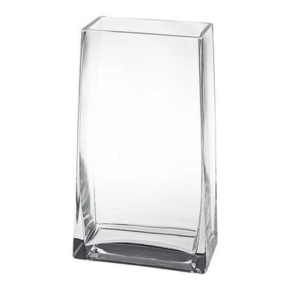 10" Clear Crystal Glass Rectangular Table Vase - Loft&Timber
