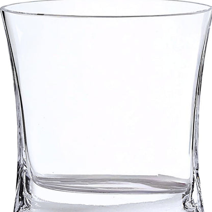 7" Clear Oval Crystal Glass Table Vase - Loft&Timber