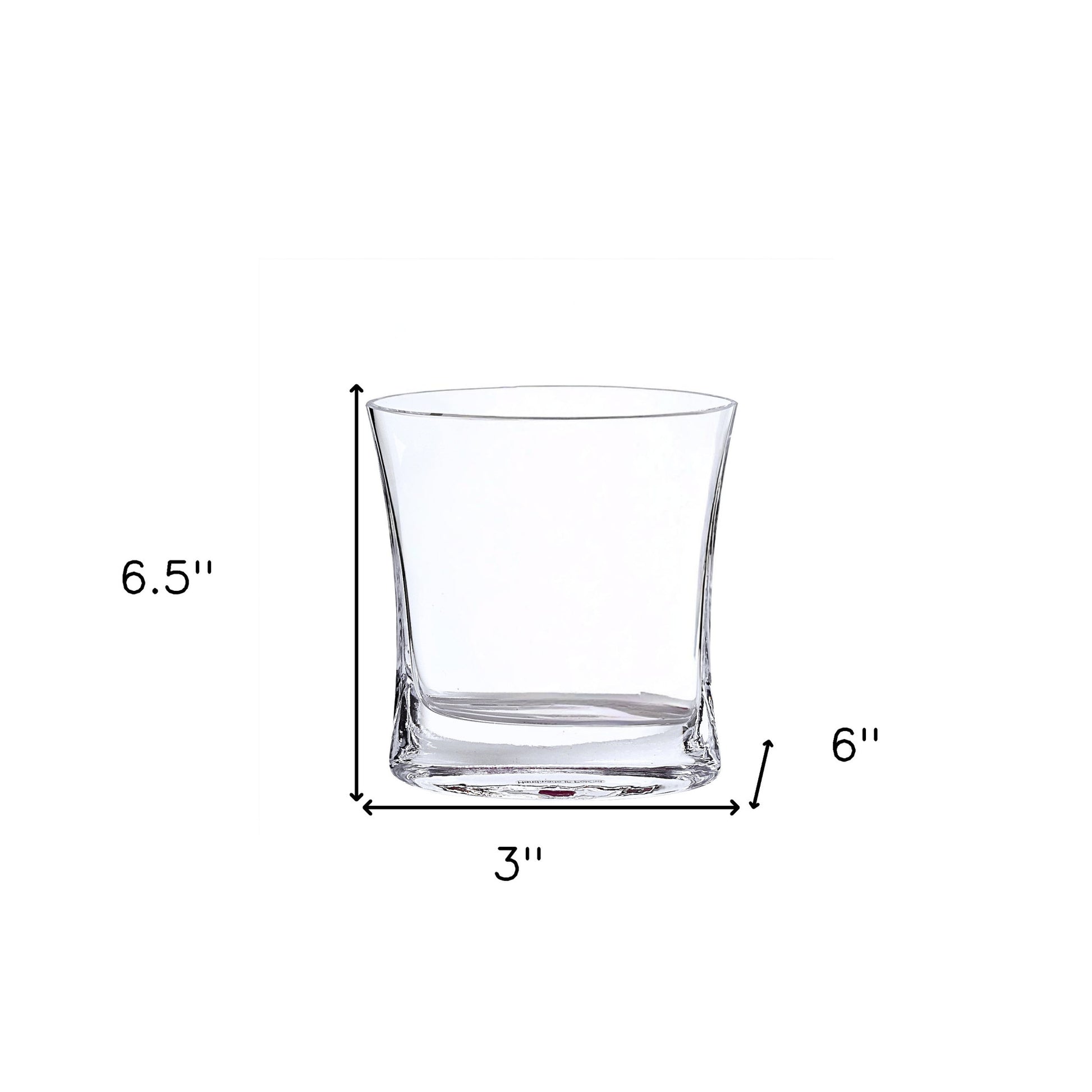 7" Clear Oval Crystal Glass Table Vase - Loft&Timber