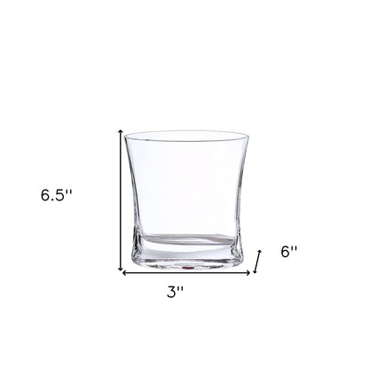 7" Clear Oval Crystal Glass Table Vase - Loft&Timber