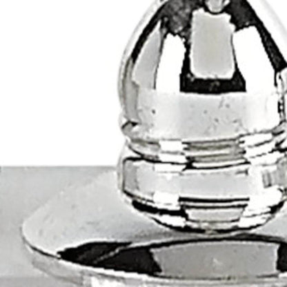 Set of Two Clear And Silver Crystal Pepper Shakers - Loft&Timber