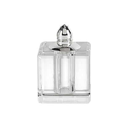 Set of Two Clear And Silver Crystal Pepper Shakers - Loft&Timber