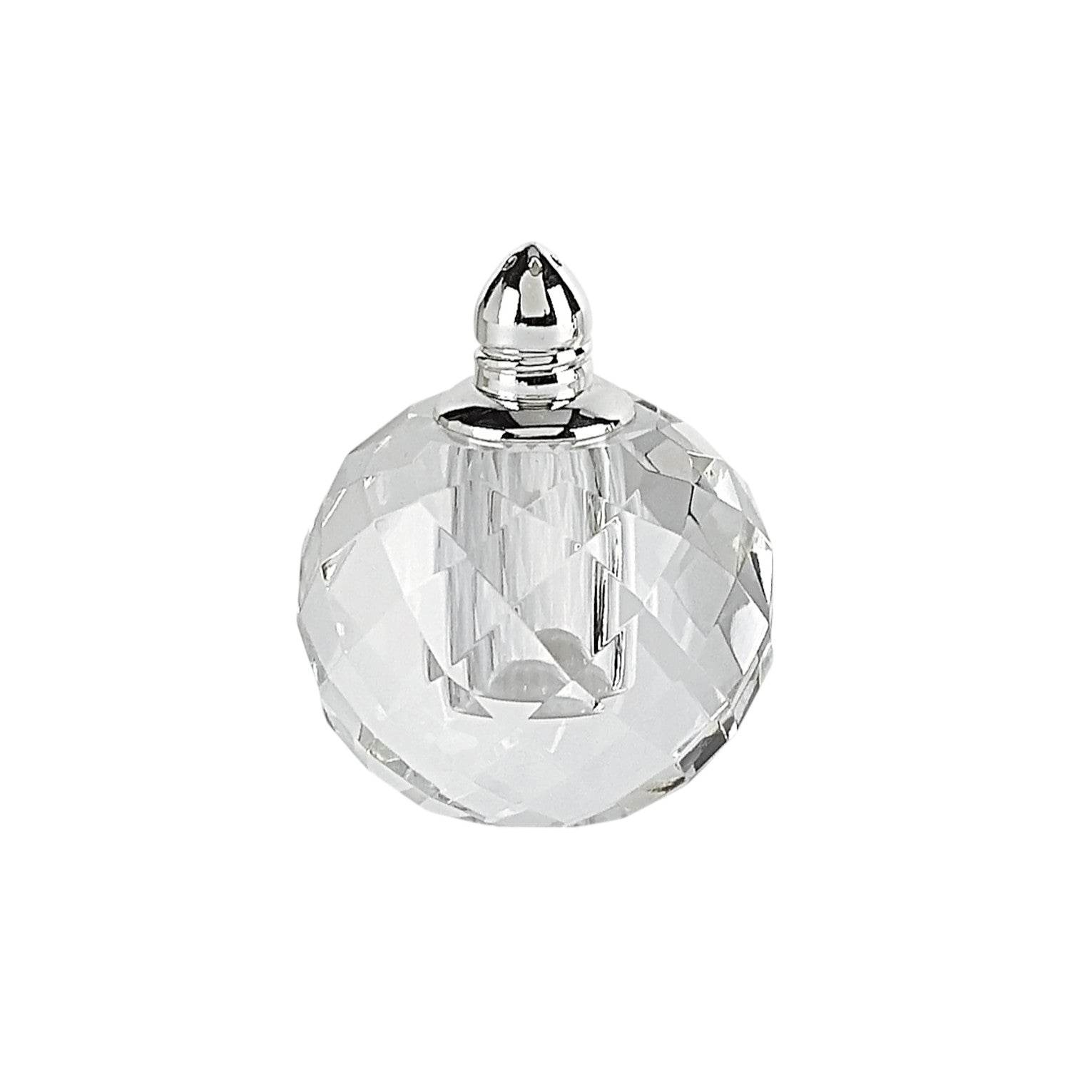 Set of Two Clear And Silver Crystal Geometric Pepper Shakers - Loft&Timber