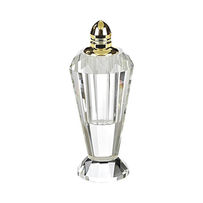 Set of Two Clear And Gold Crystal Geometric Pepper Shakers - Loft&Timber