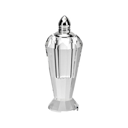 Set of Two Clear And Silver Crystal Geometric Pepper Shakers - Loft&Timber