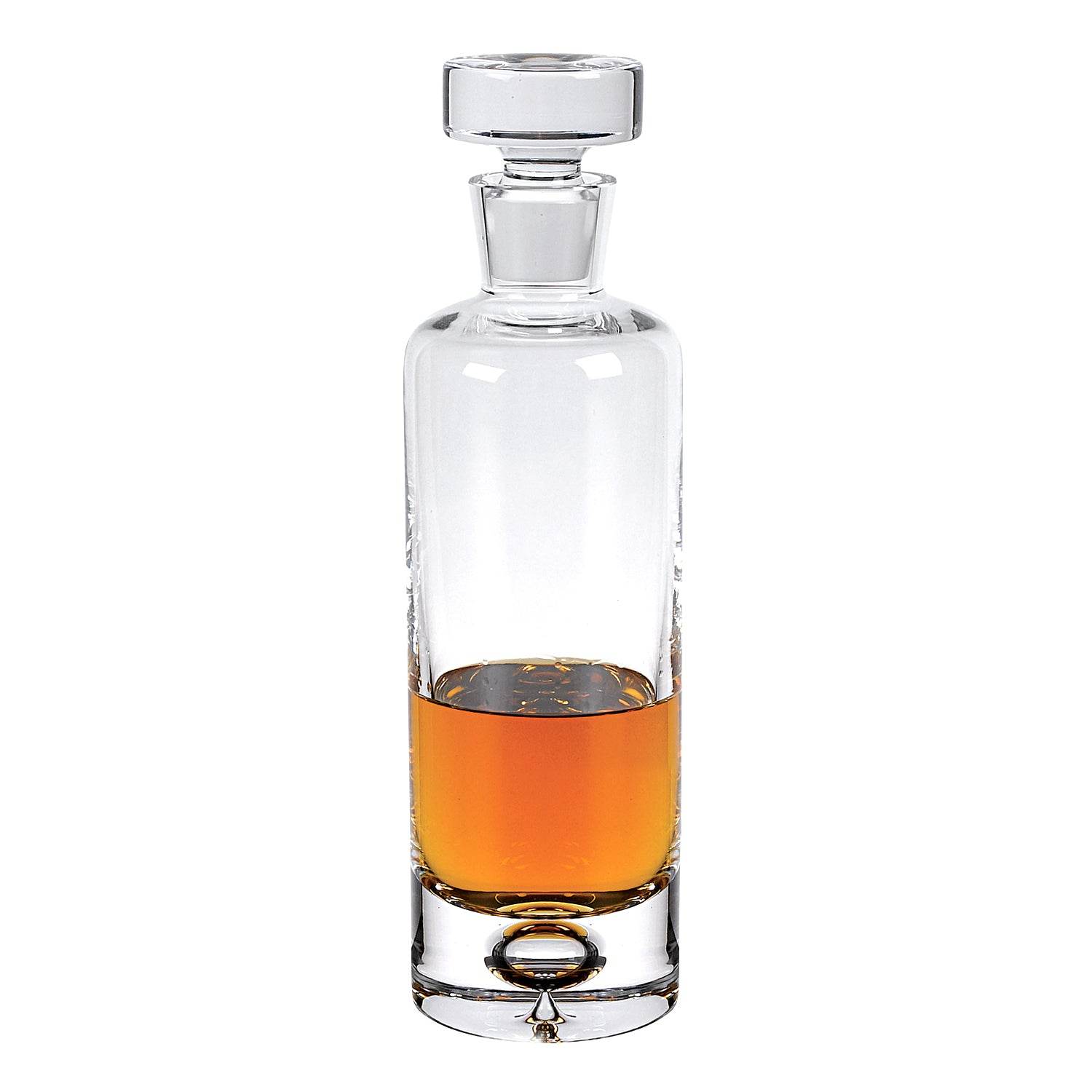 Mouth Blown European Crystal Round Decanter 28 Oz - Loft&Timber