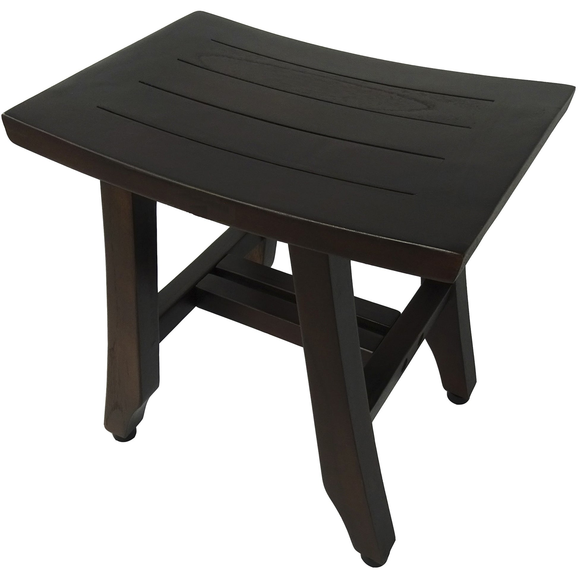 14" Brown Teak Shower Bench - Loft&Timber