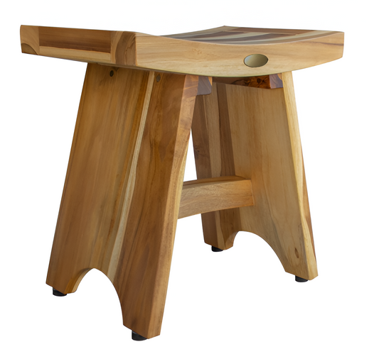 18" Natural Teak Rectangular Shower Bench - Loft&Timber