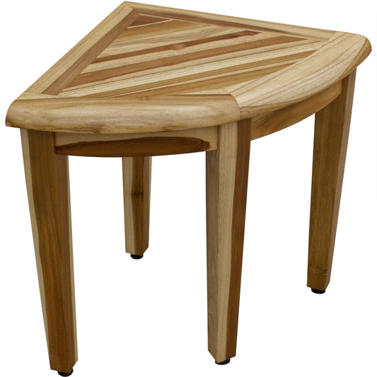 23" Natural Teak Corner Shower Bench - Loft&Timber