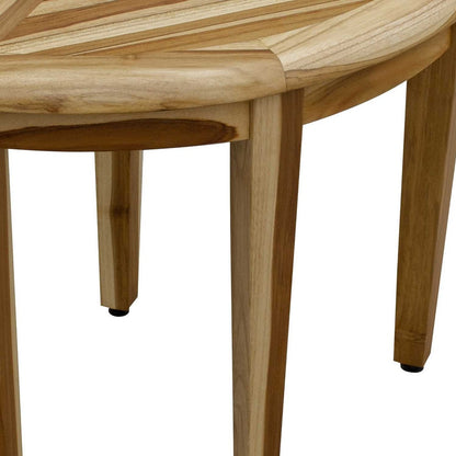 23" Natural Teak Corner Shower Bench - Loft&Timber