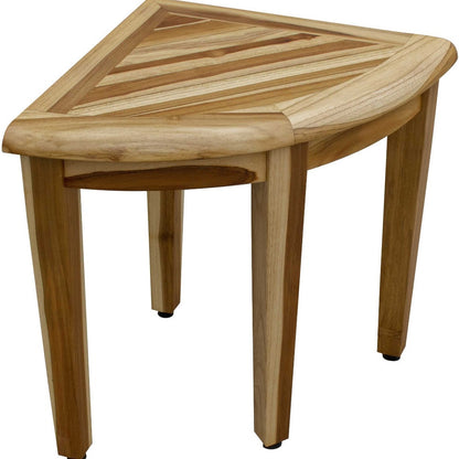 23" Natural Teak Corner Shower Bench - Loft&Timber