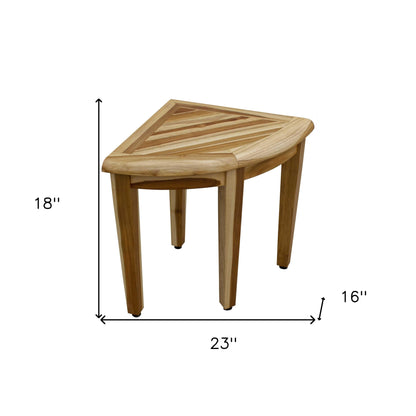 23" Natural Teak Corner Shower Bench - Loft&Timber