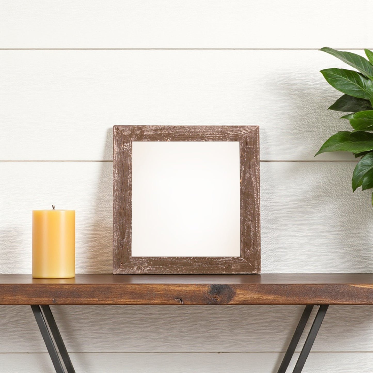 6" x 6" Brown Solid Wood Tabletop Picture Frame - Loft&Timber