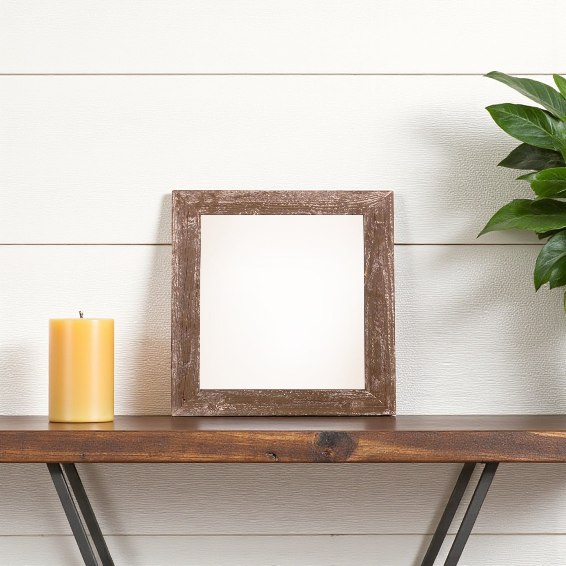 6" x 6" Brown Solid Wood Tabletop Picture Frame - Loft&Timber